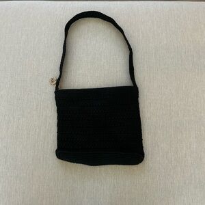 The Sak Black Crochet Purse